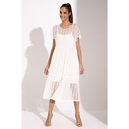 Rimini Dress In Rust Crochet main image 1