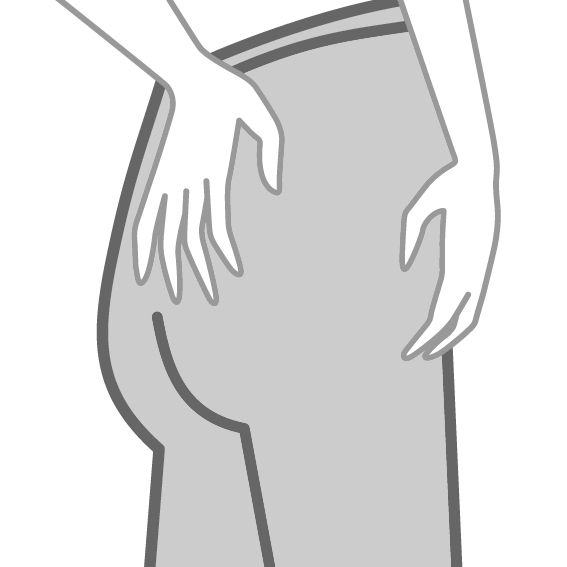 Putting on tights properly - STEP 5 Putting on tights properly - STEP 5